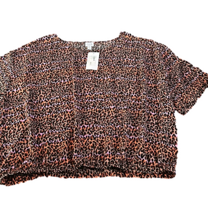 NWT EVEREVE Peyton Jensen XL Isla animal print top